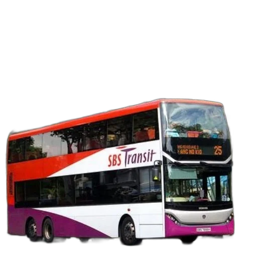 3d render, photorealistic, concept art, city street, double-decker, bus, sbs, transit transparent PNG cut-out