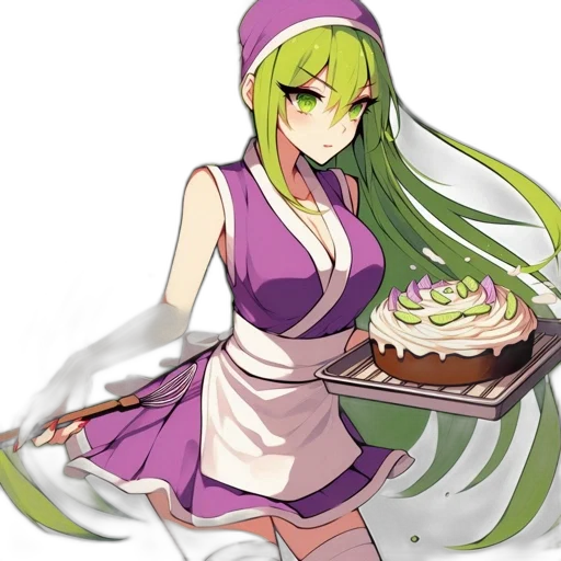 staff, food, dress, weapon, pixel art, anime, concept art, green transparent PNG cut-out
