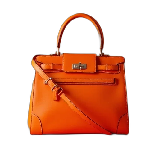 orange, purse transparent PNG cut-out