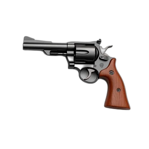 weapon, 3d render, photorealistic, realistic, rendering, classic, revolver, wooden transparent PNG cut-out
