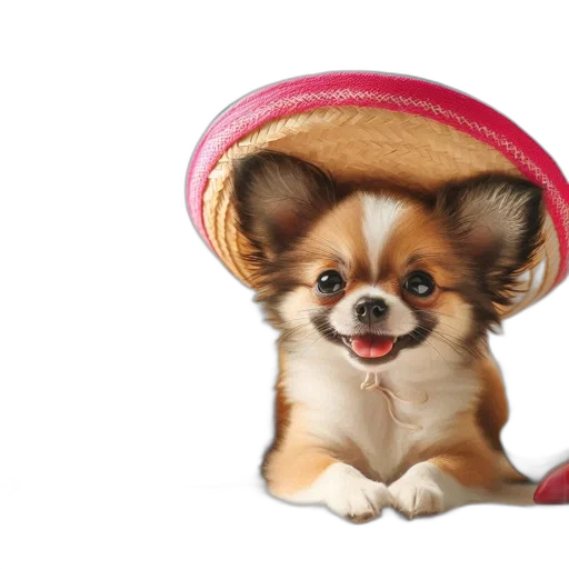 hat, animal, umbrella, crown, photorealistic, 3d render, oil painting, cheerful transparent PNG cut-out