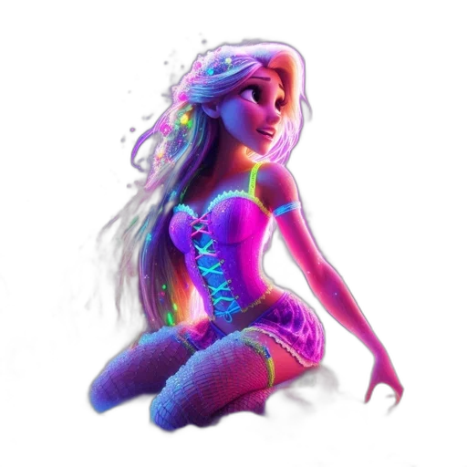 dress, creature, robot, jewelry, pixel art, concept art, fantasy art, 3d render transparent PNG cut-out
