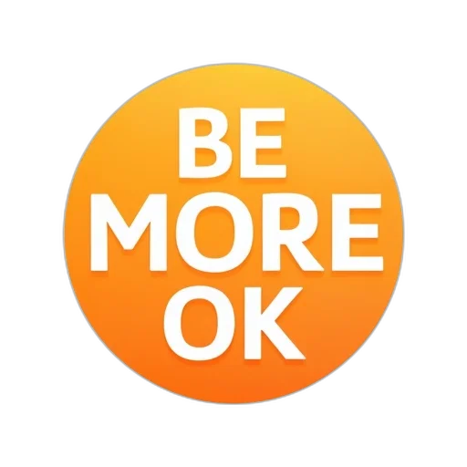 circular, logo, text, more, stylized, font, gradient, orange transparent PNG cut-out