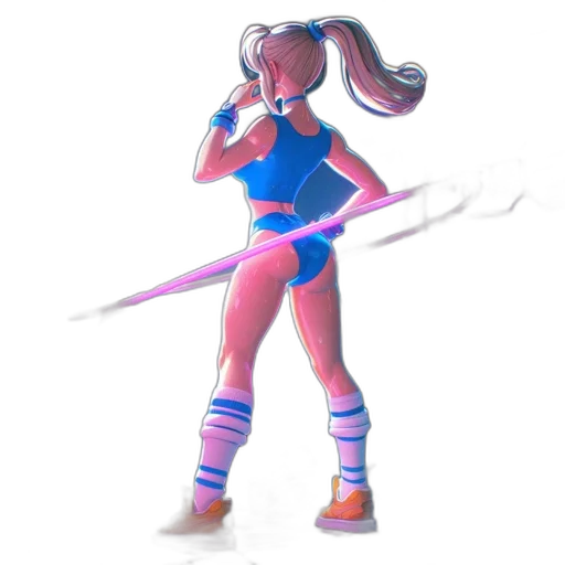 staff, sword, weapon, concept art, fantasy art, pixel art, anime, neon lights transparent PNG cut-out