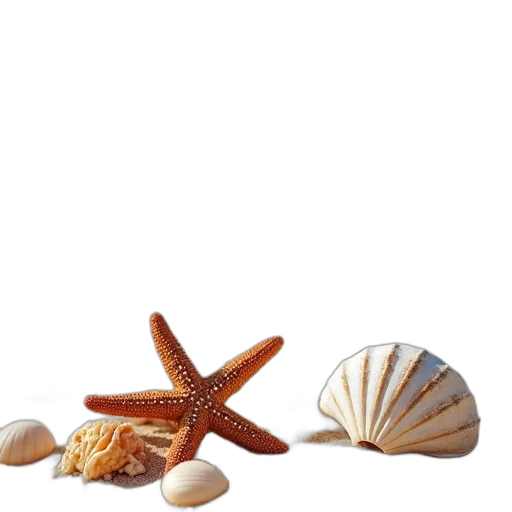 food, jewelry, animal, shoes, 3d render, photorealistic, beach, underwater transparent PNG cut-out