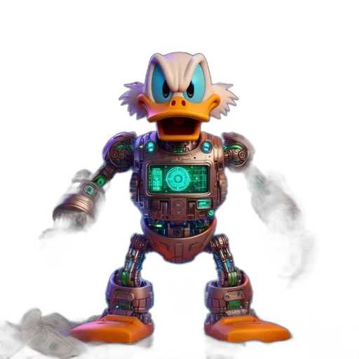 robot, creature, weapon, animal, 3d render, concept art, pixel art, cyberpunk transparent PNG cut-out