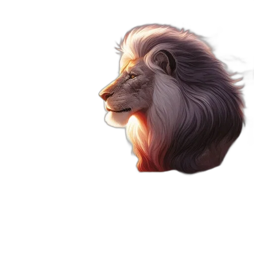 hair, animal, creature, crown, concept art, fantasy art, watercolor, photorealistic transparent PNG cut-out