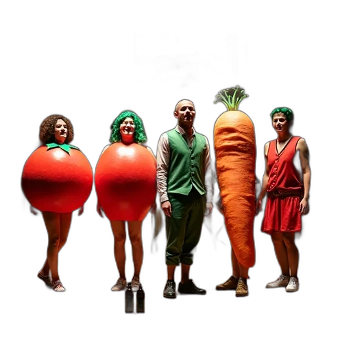 dress, food, staff, concept art, 3d render, group, people, dressed transparent PNG cut-out