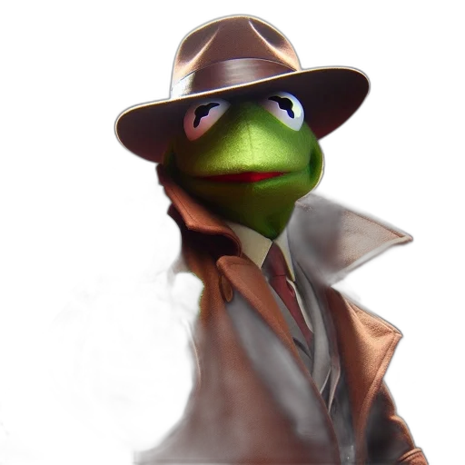 hat, staff, animal, jacket, concept art, photorealistic, 3d render, fantasy art transparent PNG cut-out