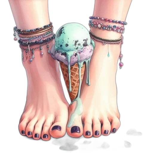 shoes, jewelry, creature, concept art, 3d render, photorealistic, fantasy art, pastel transparent PNG cut-out