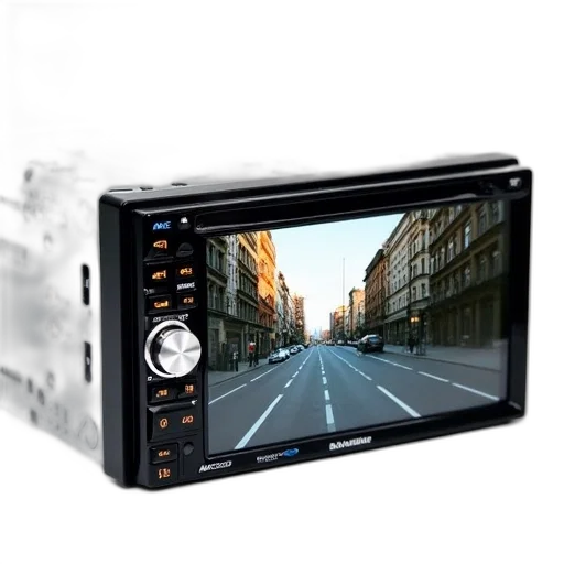 photorealistic, 3d render, modern, car, stereo, system, touchscreen, display transparent PNG cut-out