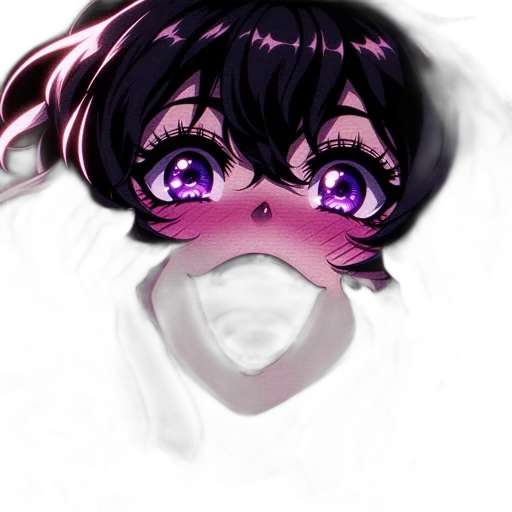 mask, face, creature, anime, vaporwave, concept art, watercolor, neon lights transparent PNG cut-out