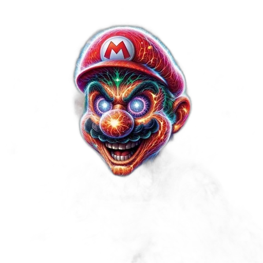 mask, face, creature, hat, 3d render, concept art, photorealistic, pixel art transparent PNG cut-out