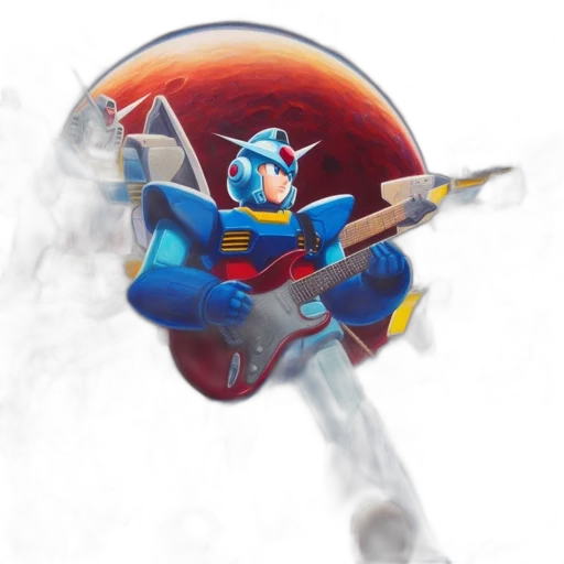 robot, weapon, staff, sword, concept art, 3d render, fantasy art, comic book art transparent PNG cut-out