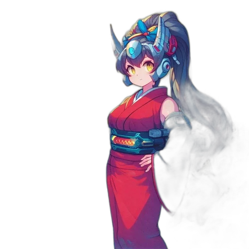 dress, staff, mask, dragon, concept art, fantasy art, anime, pixel art transparent PNG cut-out