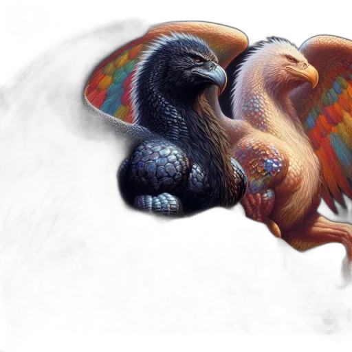 dragon, animal, creature, concept art, fantasy art, photorealistic, 3d render, two transparent PNG cut-out