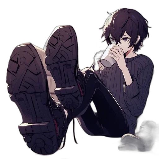 shoes, robot, weapon, creature, pixel art, anime, watercolor, concept art transparent PNG cut-out