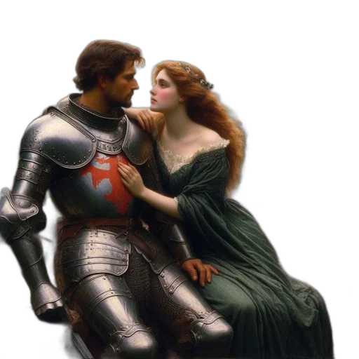 sword, dress, robot, fantasy art, concept art, photorealistic, oil painting, fire transparent PNG cut-out