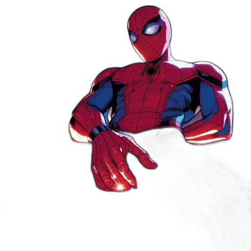 mask, concept art, comic book art, watercolor, 3d render, red, spider-man, dynamic transparent PNG cut-out