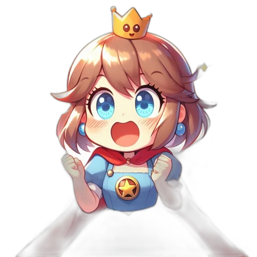 crown, staff, dress, weapon, pixel art, concept art, anime, watercolor transparent PNG cut-out