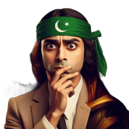 cartoon, oil painting, comic book art, photorealistic, man, moon, star, headband transparent PNG cut-out