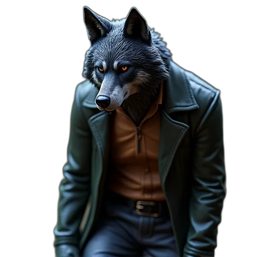 jacket, mask, animal, staff transparent PNG cut-out