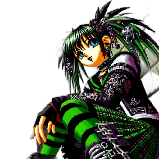 dragon, pixel art, fantasy art, anime, cyberpunk, green, monochrome, animated transparent PNG cut-out