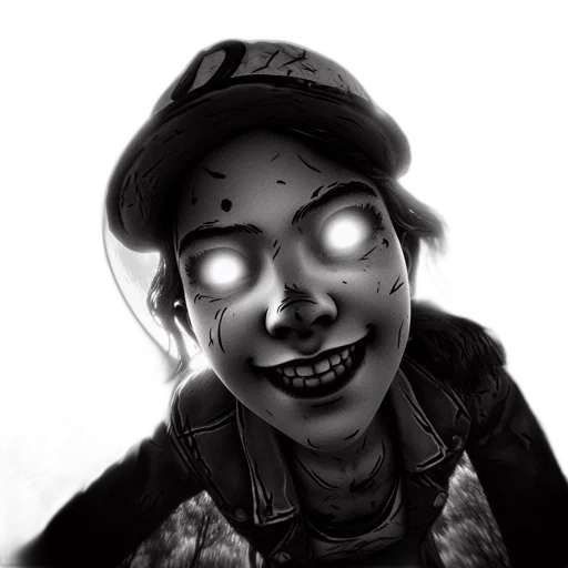 face, mask, creature, hat, comic book art, concept art, photorealistic, cartoon transparent PNG cut-out