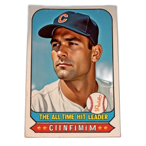 vintage, baseball, card, featuring, player, stern, expression, titled transparent PNG cut-out
