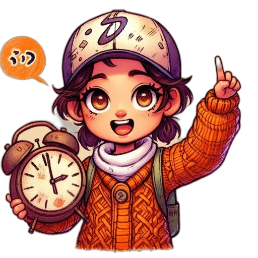 pixel art, anime, cartoon, concept art, animated, girl, wears, cap transparent PNG cut-out