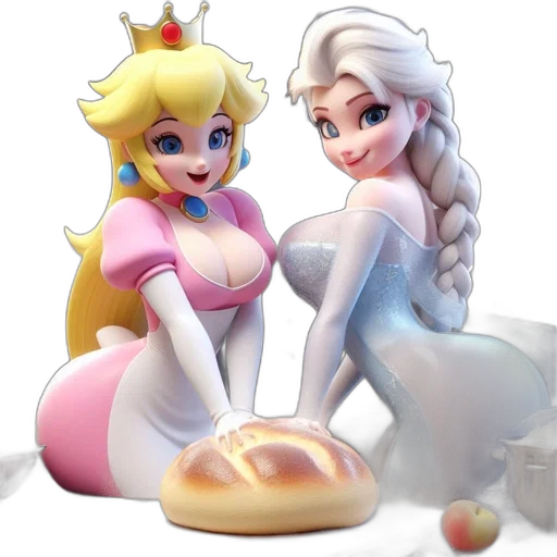 crown, food, 3d render, concept art, fantasy art, photorealistic, two, animated transparent PNG cut-out