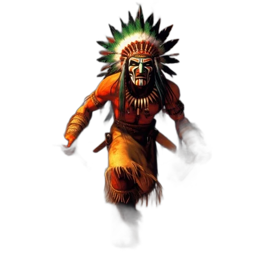 staff, mask, creature, animal, concept art, fantasy art, group, native transparent PNG cut-out