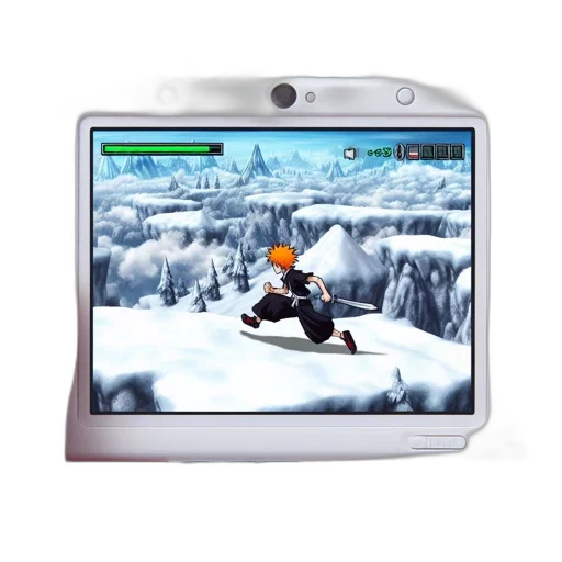 snow, portable, gaming, console, displays, side-scrolling, action, game transparent PNG cut-out