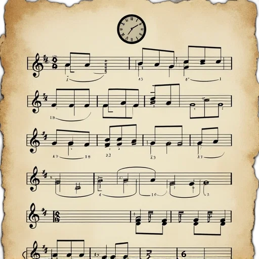 clock, song, worksheet transparent PNG cut-out