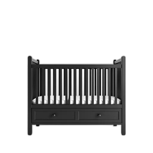 furniture, monochrome, black, modern, minimalist, crib, simple, design transparent PNG cut-out
