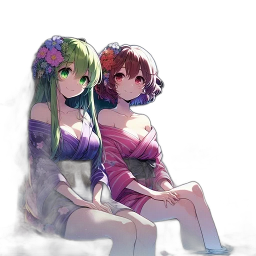 dress, crown, flower, jewelry, anime, concept art, pixel art, watercolor transparent PNG cut-out