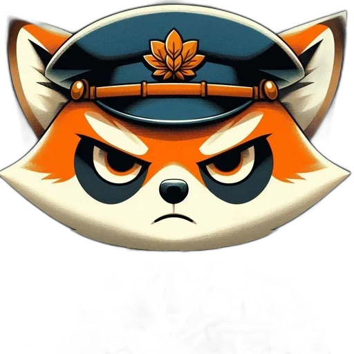 staff, mask, face, concept art, cartoon, 3d render, pixel art, fox transparent PNG cut-out