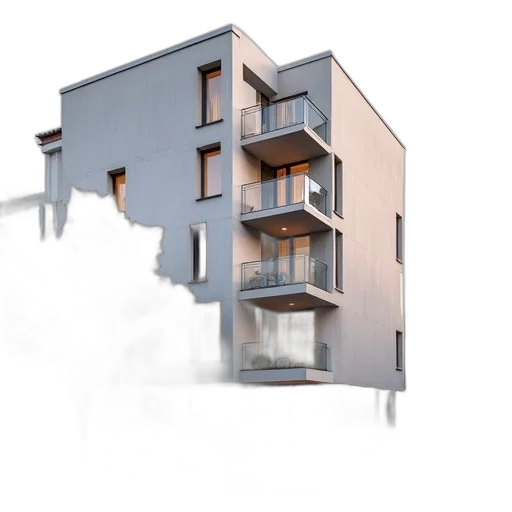 building, furniture, 3d render, photorealistic, concept art, fog, unit, station transparent PNG cut-out