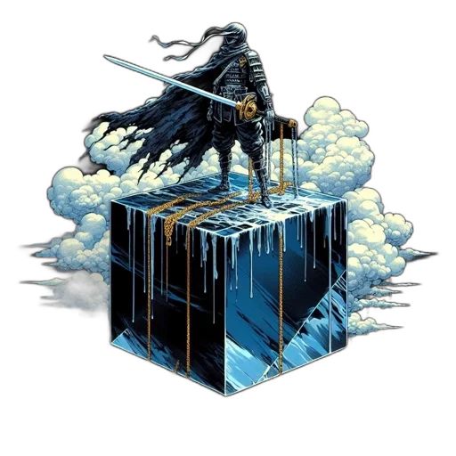 dragon, sword, jacket, creature, pixel art, fantasy art, concept art, comic book art transparent PNG cut-out