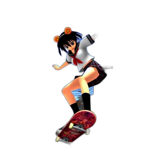 3d render, concept art, pixel art, anime, animated, female, character, executes transparent PNG cut-out