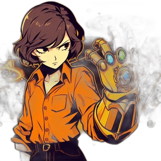 staff, weapon, robot, jacket, anime, concept art, cartoon, comic book art transparent PNG cut-out