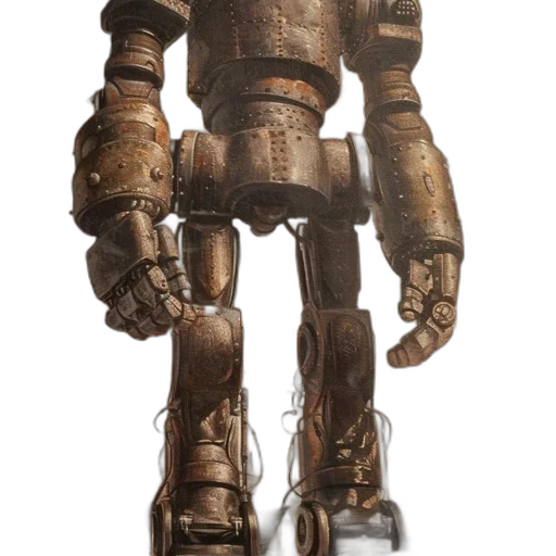 robot, weapon, staff, creature, concept art, 3d render, fantasy art, cyberpunk transparent PNG cut-out