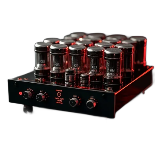 3d render, high, power, amplifier transparent PNG cut-out