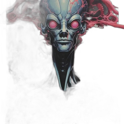 mask, robot, face, creature, concept art, comic book art, cyberpunk, fantasy art transparent PNG cut-out