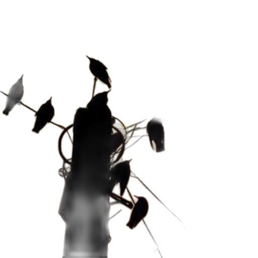 staff, umbrella, weapon, mask, 3d render, concept art, photorealistic, fantasy art transparent PNG cut-out