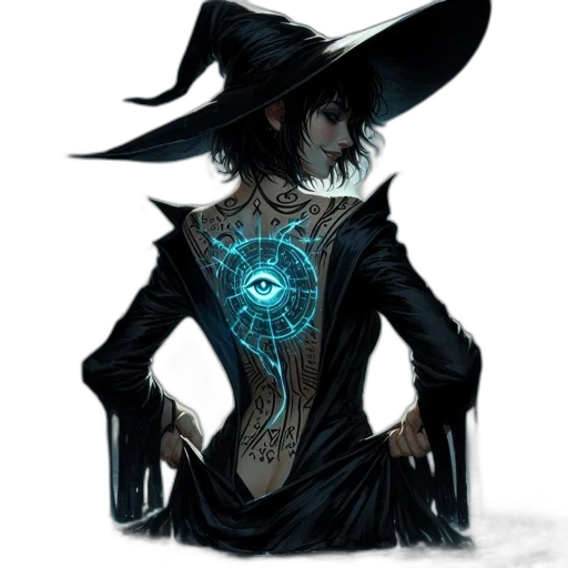 dress, staff, jacket, mask, concept art, fantasy art, cyberpunk, comic book art transparent PNG cut-out