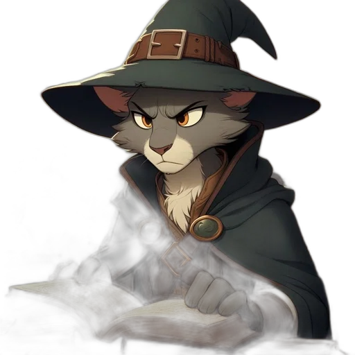 staff, hat, mask, jacket, fantasy art, concept art, watercolor, pixel art transparent PNG cut-out