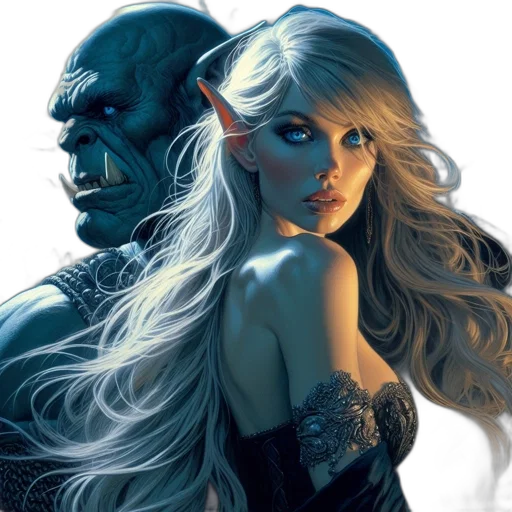 mask, fantasy art, comic book art, concept art, photorealistic, blue, dark, female transparent PNG cut-out