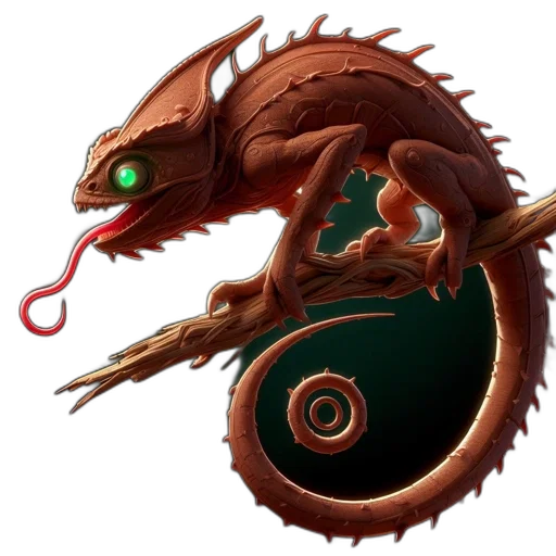 dragon, staff, creature, weapon, concept art, fantasy art, 3d render, pixel art transparent PNG cut-out