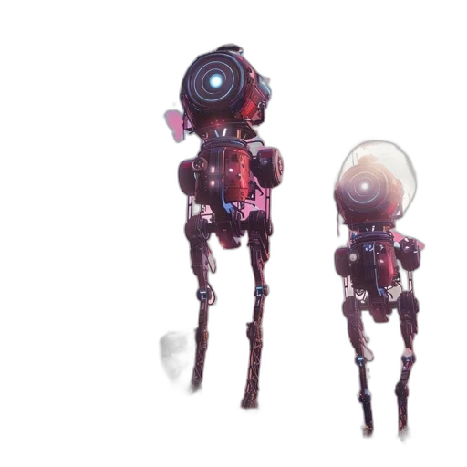 robot, jewelry, creature, staff, concept art, 3d render, cyberpunk, fantasy art transparent PNG cut-out